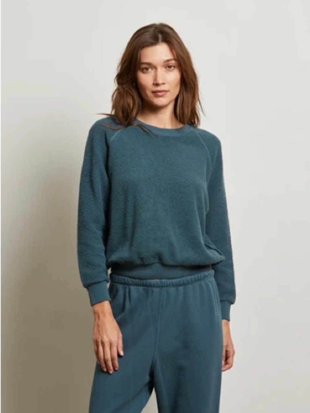 Perfectwhitetee Ziggy Reverse Fleece Sweatshirt- Slate
